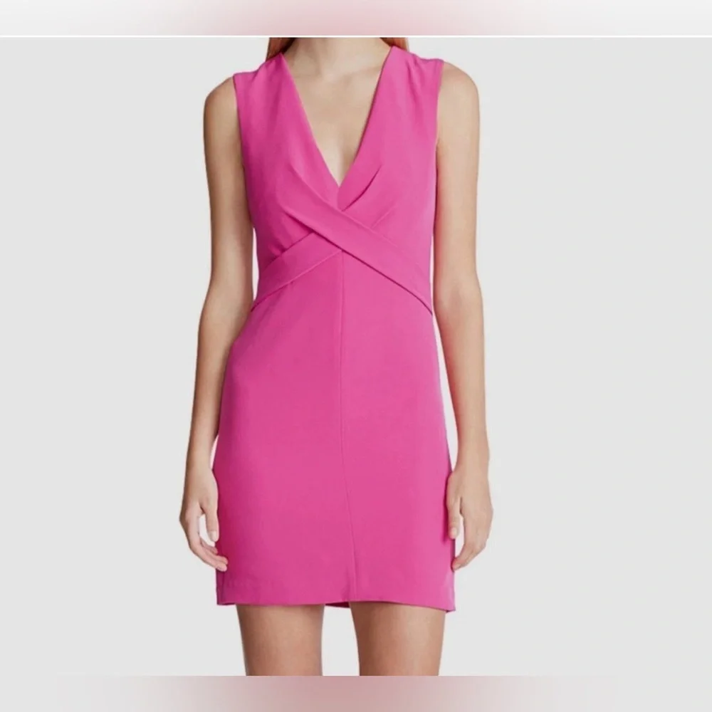 Halston Colette Crossover Mini Dress